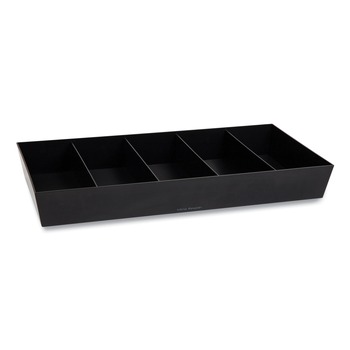 Mind Reader SNACKORGT-BLK 12 in. x 24 in. x 3.25 in. 5-Compartment Anchor Collection Snack Organizer - Black