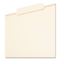 File Folders | Smead 10376 0.75 in. Expansion 2/5-Cut Tab Reinforced Guide Height File Folders - Letter Size/Manila (100/Box) image number 1