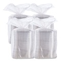 Bowls and Plates | Dart C2464BDL PresentaBowls Pro 8.5 in. x 8.5 in. x 0.5 in. Square Plastic Lids for 24 oz. to 32 oz. Bowls - Clear (252/Carton) image number 1