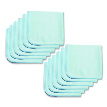 Rubbermaid Commercial FGQ63000BL00 Executive Series Hygen 16 in. x 16 in. Microfiber Glass Cleaning Cloths - Blue (12/Carton)