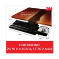 Mouse Pads & Wrist Support | 3M AKT80LE Knob Adjust Keyboard Tray with Highly Adjustable Platform - Black image number 2