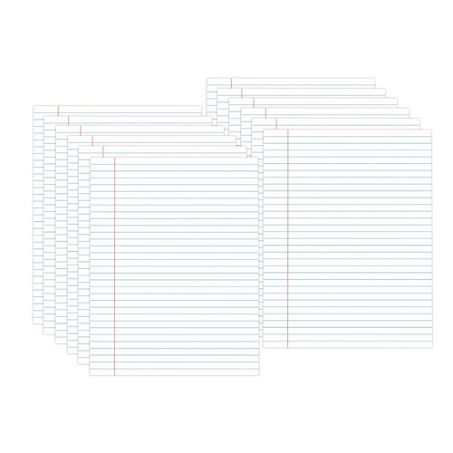 Notebooks & Pads | Universal UNV11000 8.5 in. x 11 in. Glue Top Pads - Legal Rule, White (1 Dozen) image number 0