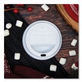 Cups and Lids | SOLO TL31R2-0007 Traveler Cappuccino Style Dome Lid Fits 10 oz Cups - White (100/Pack, 10 Packs/Carton) image number 8