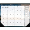 Back to School Sale | House of Doolittle 1386 18.5 in. x 13 in. 12-Month (Jan-Dec 2026) Recycled Earthscapes Desk Pad Calendar - Black Binding/Corners image number 1