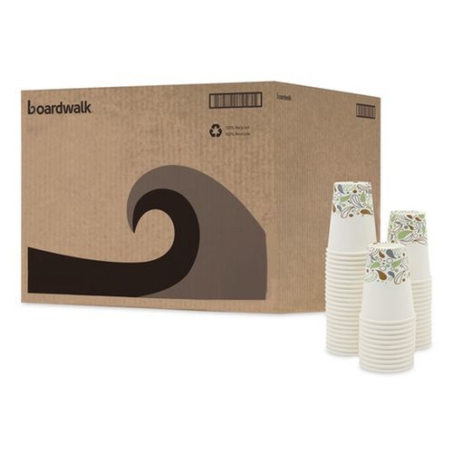 Just Launched | Boardwalk BWKDEER12HCUP 12 oz. Deerfield Printed Paper Hot Cups (50 Cups/Sleeve, 20 Sleeves/Carton) image number 0