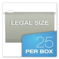 File Folders | Pendaflex 04153 1/5 GRA 1/5-Cut Tabs Legal Size Colored Reinforced Hanging Folders - Gray (25/Box) image number 4