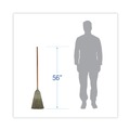 | Boardwalk BWK932YCT Yucca Corn Fiber Bristle Warehouse Brooms with 56 in. Handle - Natural (12/Carton) image number 1