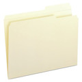 File Folders | Smead 10386 0.75 in. Expansion 2/5-Cut Tab Reinforced Guide Height File Folders - Letter Size/Manila (100/Box) image number 2