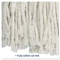 Just Launched | Boardwalk BWK2016CEA #16 Cut-End Cotton Wet Mop Head - White image number 6