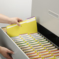 File Folders | Smead 12934 1/3-Cut Tabs Assorted Letter Size 0.75 in. Expansion Reinforced Top Tab Colored File Folders - Yellow (100/Box) image number 5