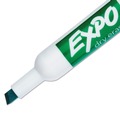 Washable Markers | EXPO 80004A Broad Chisel Tip Low-Odor Dry-Erase Marker - Green (1-Dozen) image number 2