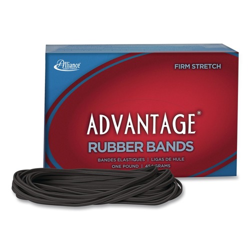 Rubber Bands | Alliance 58405 Advantage 0.06 in. Gauge Classic Rubber Bands - Black/Size 117B (1/Box) image number 0