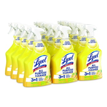 CLEANERS AND CHEMICALS | LYSOL Brand 19200-75352 32 oz. Spray Bottle Ready-to-Use All-Purpose Cleaner - Lemon Scent (12/Carton)