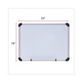 White Boards | Universal UNV43732 24 in. x 18 in. Lacquered Steel Magnetic Dry Erase Marker Board - White Surface, Aluminum/Plastic Frame image number 3