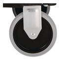 Cleaning Carts | Rubbermaid Commercial FG618000BLA 19.25 in. x 38 in. x 33.38 in. 2 Shelves 2 Drawers 330 lb Capacity Plastic Two-Shelf Trades Cart - Black image number 4