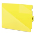 File Folders | Smead 61966 8.5 x 11 Two-Pocket Style End Tab Poly Out Guides - Yellow (50/Box) image number 0
