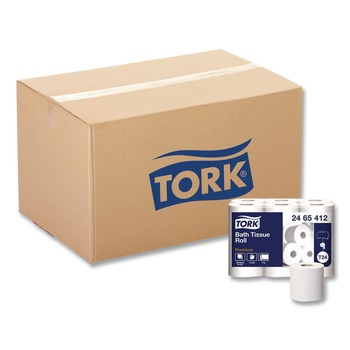 TOILET PAPER | Tork 2465412 Premium 2-Ply Septic Safe Poly-Pack Bath Tissue - White (48/Carton)