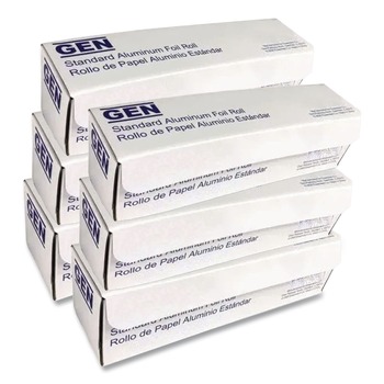 FOOD SERVICE | GEN GEN7120CT 12 in. x 500 ft. Heavy-Duty Aluminum Foil Roll (6/Carton)