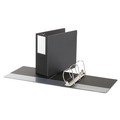 Binders | Universal UNV20714 11 in. x 8.5 in. 5 in. Capacity 3 Rings Deluxe Non-View D-Ring Binder with Label Holder - Black image number 3