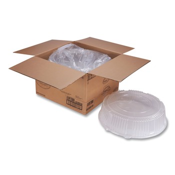 FOOD TRAYS CONTAINERS LIDS | WNA WNA A16PETDM 16 in. Diameter x 2.75 in. Caterline Plastic Dome Lids - Clear (25/Carton)