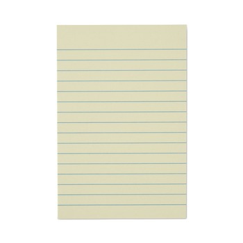 STICKY NOTES AND POST ITS | Universal UNV28073 100-Sheet Recycled Lined Self-Stick 4 in. x 6 in. Note Pads - Yellow (12/Pack)