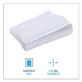  | Boardwalk BWKSANDWICHBAG 1.15 mil 6.5 in. x 5.8 in. Reclosable Food Storage Sandwich Bags - Clear (500/Box) image number 7