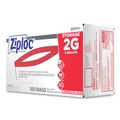  | Ziploc 682253 2 Gallon 1.75 mil. 15 in. x 13 in. Double Zipper Storage Bags - Clear (100/Carton) image number 3