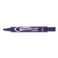Permanent Markers | Avery 08884 Broad Chisel Tip Large Desk-Style MARKS A LOT Permanent Marker - Purple (1-Dozen) image number 2