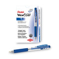 Pens | Pentel K437-C 0.7 mm WOW Medium Retractable Gel Pen - Blue Ink/Clear/Blue Barrel (1-Dozen) image number 4