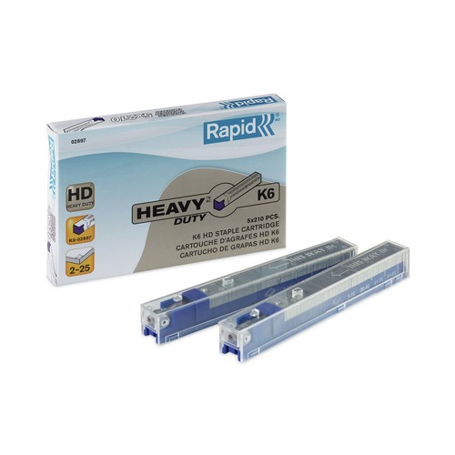 Staples | Rapid 02897 0.25 in. Leg 0.5 in. Crown Steel Staple Cartridge (1050/Pack) image number 0