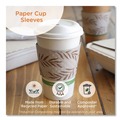 Cups and Lids | World Centric SL-PA-ME Hot Cup Sleeves Fits 8 oz. Cups - Natural (1000/Carton) image number 1