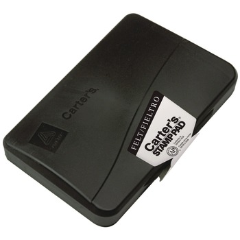 Carter's 21082 6.25 in. x 3.25 in. Pre-Inked Felt Stamp Pad - Black