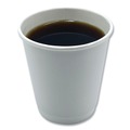 Cups and Lids | Boardwalk BWKDW10HCUPPK 10 oz. Double-Walled Paper Hot Cups - White (25/Pack) image number 3