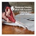 Arts & Crafts Supplies | Fiskars 1069756 Premier Left Handed Scissors 9.75-in Long 8-in Cut Length Offset Red Handle image number 2