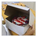 Food Trays, Containers, and Lids | SCT 1509 6 in. x 6 in. x 4 in. Paper Standard Bakery Boxes - White (250/Carton) image number 1
