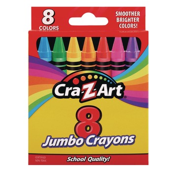 Cra-Z-Art 10203WM48 Jumbo Crayons - Assorted Colors (8/Pack)
