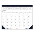 Bulletin Boards | House of Doolittle 1556 18.5 in. x 13 in. 14-Month (July 2025 to Aug 2026) Recycled Academic Desk Pad Calendar - White/Blue image number 0