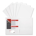 Report Covers & Pocket Folders | Universal UNV56417 2-Pocket 11 in. x 8-1/2 in. Laminated Cardboard Paper Portfolios - White (25/Pack) image number 1