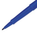 Back to School Sale | Paper Mate 8410152 Medium 0.7 mm Point Guard Flair Felt Tip Porous Point Stick Pen - Blue Ink, Blue Barrel (1-Dozen) image number 2