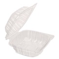 Food Trays, Containers, and Lids | Karat FP-HC66PP-1C Polypropylene Plastic Hinged Container 6 x 6 x 3.3 Clear Plastic 50/Pack 6 Packs/Carton image number 5