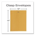 Envelopes & Mailers | Quality Park QUA37897 10 in. x 13 in. No. 97 28 lbs. Bond Weight Kraft Square Flap Clasp/Gummed Closure Clasp Envelope - Brown Kraft (100/Box) image number 5