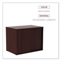 Office Filing Cabinets & Shelves | Alera ALELS593020MY Open Office Desk Series 29.5w x 19.13d x 22.78h Low Storage Cabinet Credenza - Mahogany image number 8