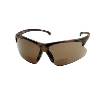 Ansell KCC19872 V60 30-06 Readers Safety Sunglasses Glasses - Tortoise Nylon Frame, Smoke Polycarbonate Lens (6/Box)