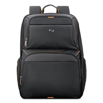 SOLO UBN701-4 Urban 12.5 in. x 8.5 in. x 18.5 in. Polyester Backpack Fits Devices Up to 17.3 in. - Black