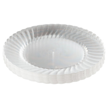 JUST LAUNCHED | WNA RSCW91512 9 in. Diameter Classicware Plastic Plates - Clear (12/Pack, 15 Packs/Carton)