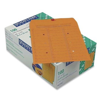 ENVELOPES AND MAILERS | Quality Park QUA63666 10 x 13 Redi-Tac Box-Style Interoffice Envelope - Brown Kraft (100/Box)