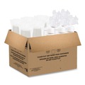Food Trays, Containers, and Lids | SOLO KHSB12A-2050 12.1 oz 3.6 in. Diameter Flexstyle Plastic Food Lid Container - White (250/Carton) image number 0
