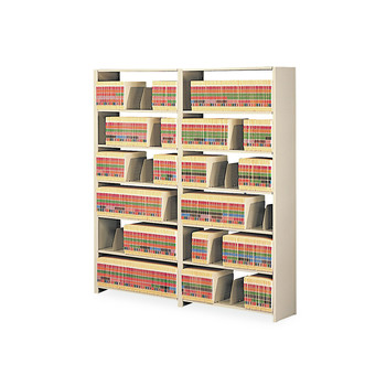 Tennsco 128848AC 48 in. x 12 in. x 88 in. Steel Snap-Together 7-Shelf Closed Add-On Unit - Sand