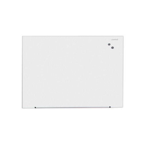 White Boards | Universal UNV43203 Frameless 48 in. x 36 in. Magnetic Glass Marker Board - White image number 0