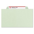 File Folders | Smead 14091 8 SafeSHIELD Fasteners 2/5-Cut Tabs 3 Dividers Letter Size Pressboard Classification Folders - Gray-Green (10/Box) image number 1